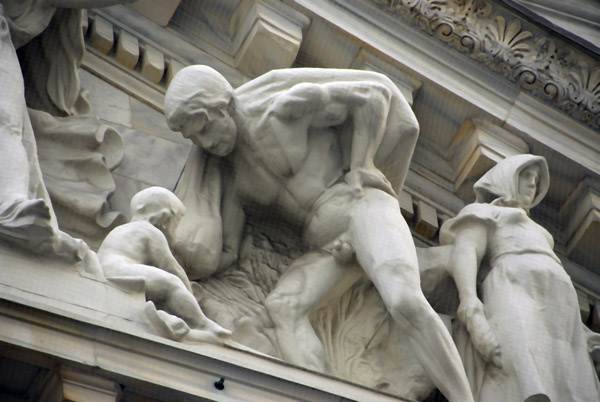 Pediment sculpture detail Agriculture New York Stock Exchange