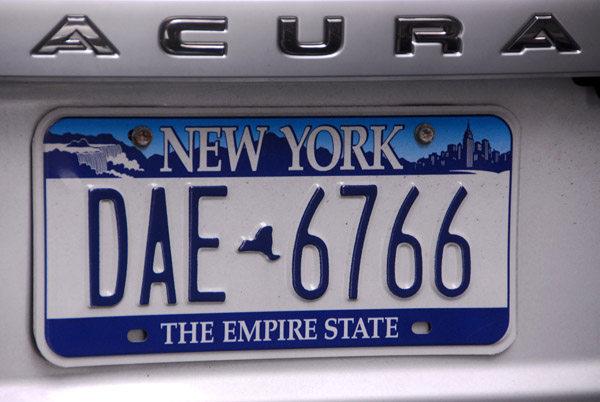 New York license plate