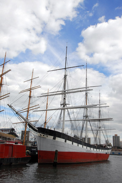 Wavertree, an 1885, fully-rigged cargo ship