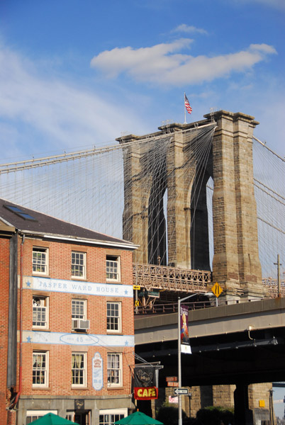 The Brooklyn Bridge from South Street Seaport (Peck Slip)