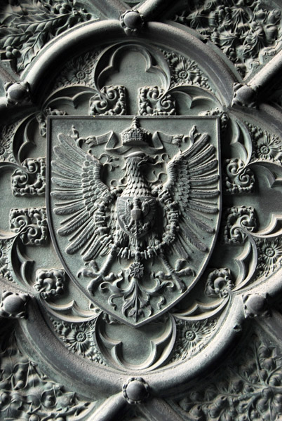 German heraldic eagle on the north portal, Cologne Cathedral