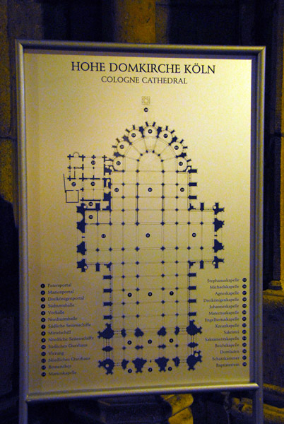 Layout of Cologne Cathedral