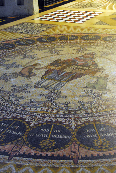 Part of the floor mosaic, Cologne Cathedral, 1887