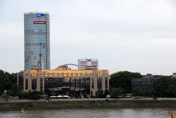 Klntriange, LVR-Turm and Hyatt Hotel, on the east bank of the Rhein, Cologne