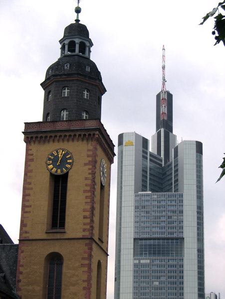 Katharinenkirche & Commerzbank, Two Towers, Frankfurt