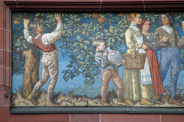 Mosaic in the Rathaus courtyard, Frankfurt