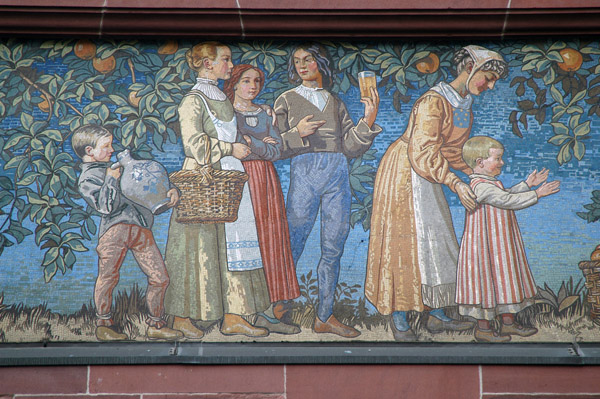 Mosaic in the Rathaus courtyard, Frankfurt