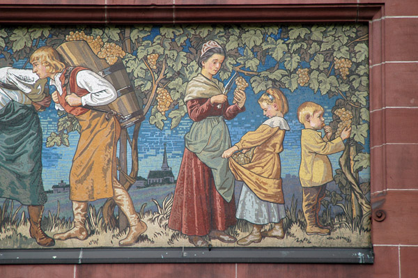 Mosaic in the Rathaus courtyard, Frankfurt