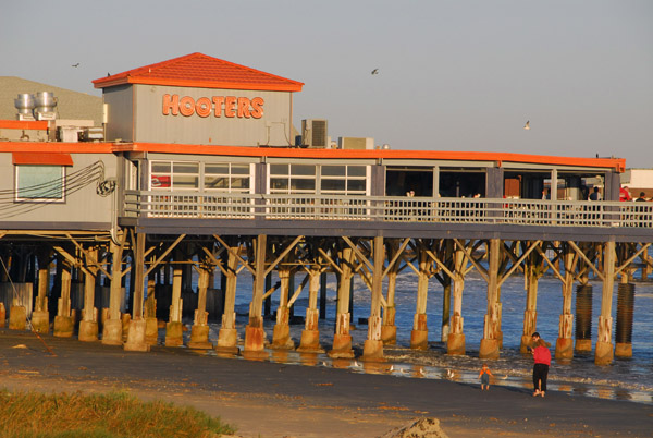 Hooters on the beach in Galveston