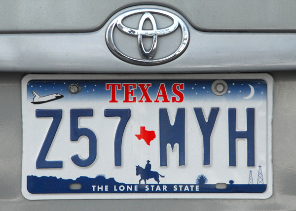 Texas License Plate