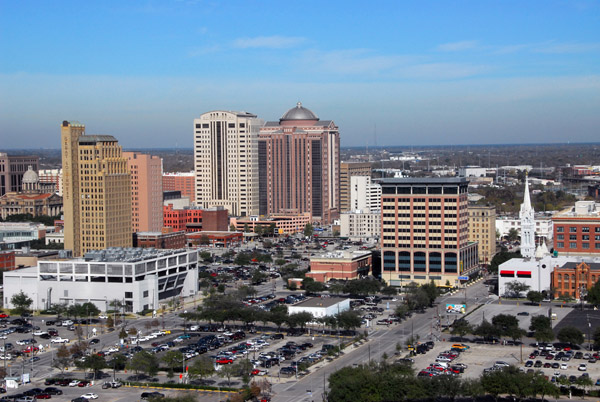 View of Houston from the Hilton Americas, Texas