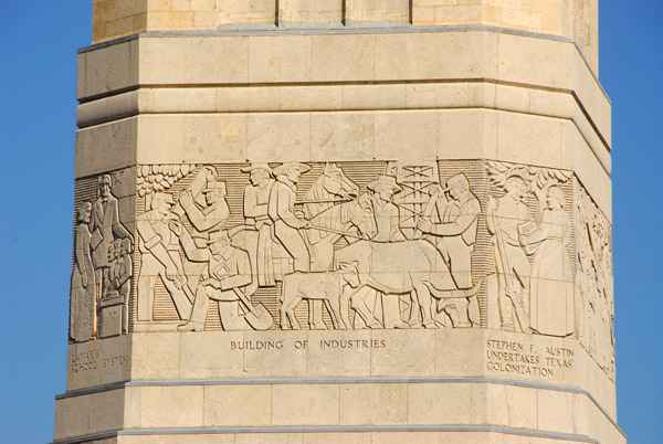 Relief on the San Jacinto Monument - Building of Industries