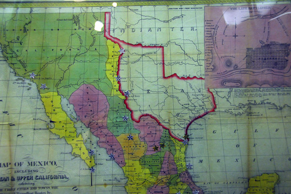 Map of Mexico and Texas around 1830