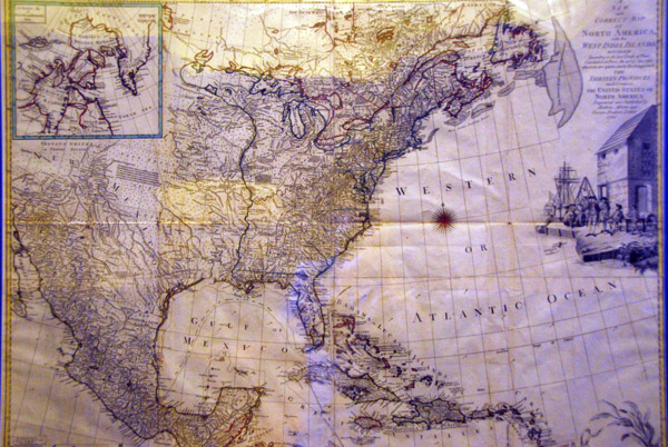 Map of North America ca 1790, San Jacinto Museum