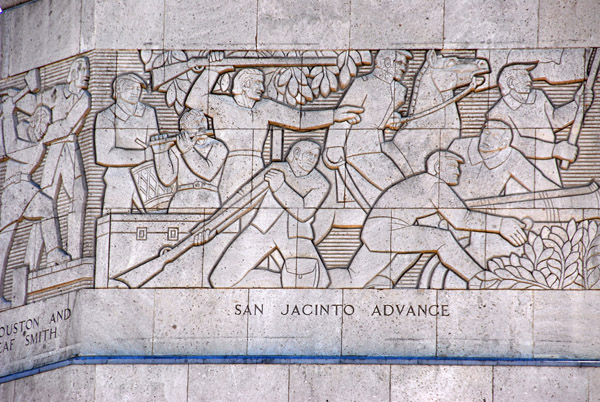 Relief on the San Jacinto Monument - San Jacinto Advance