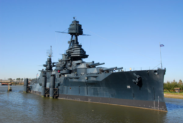 USS Texas shelled the beaches of North Africa and Normandy