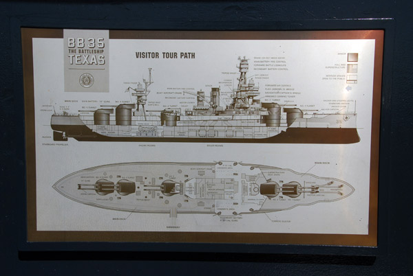 Map of the USS Texas