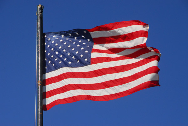 American flag, USS Texas