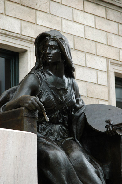 Personification of Art sculpture - Boston Public Library