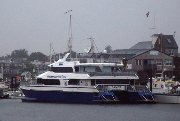 Provincetown Fast Ferry Salacia docked at Provincetown