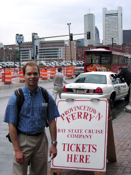 Roy at the ferry terminal in Boston