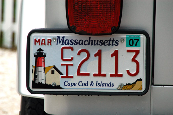 Cape Cod & Islands - Massachusetts License Plate