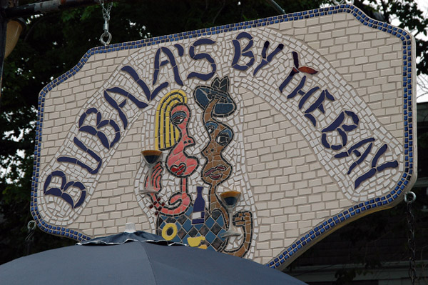 Bubala's by the Bay mosaic sign, Provincetown