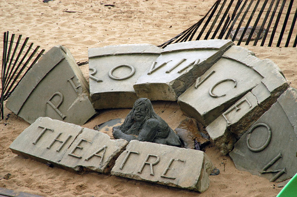 Broken marquee of the Provincetown Theatre