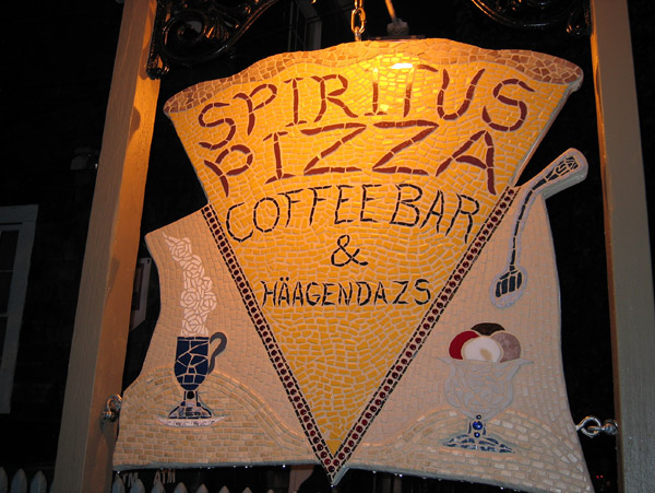 Spiritus Pizza mosaic sign, Provincetown