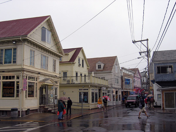 Rainy day on Commercial Street, Provincetown