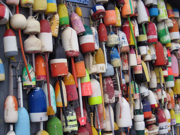 Colorful fishing floats, Provincetown