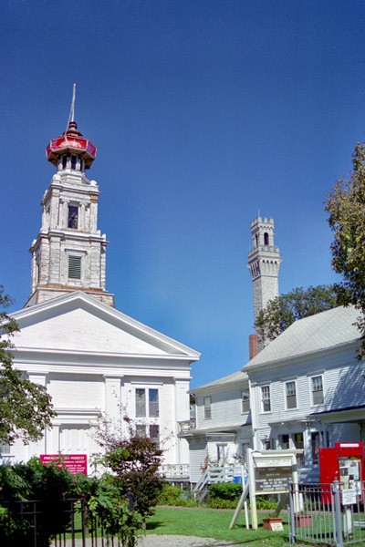 Provincetown Unitarian Church and Pilgrim Monument