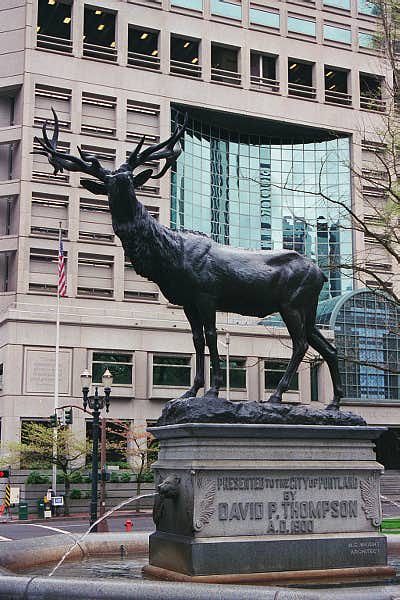 Elk sculpture, 1900, Portland, Oregon