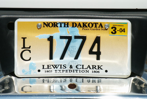 North Dakota License Plate - Lewis & Clark