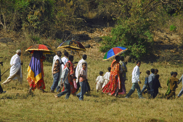 A small procession for Timkat, the Ethiopian Epiphany holiday