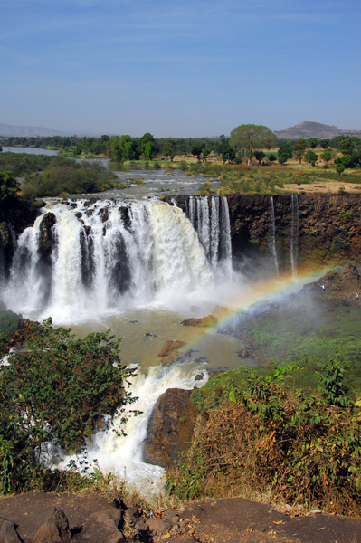 Blue Nile Falls with rainbow