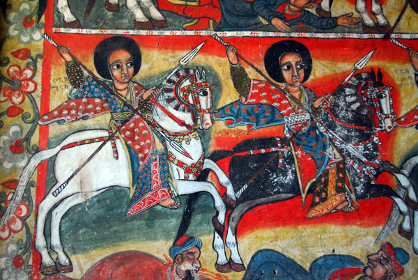 The main church of the Ura Kidane Meret monastery is filled with murals