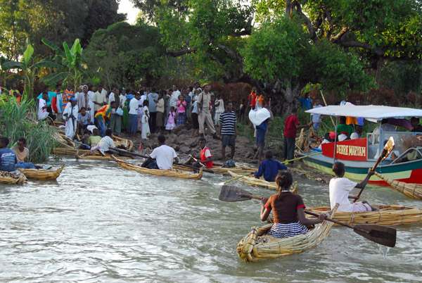 The boat landing at Debre Maryam church
