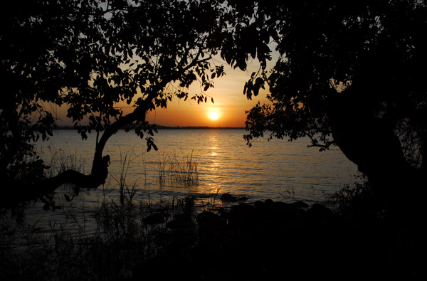 Sunset over LakeTana from Debre Maryam's island