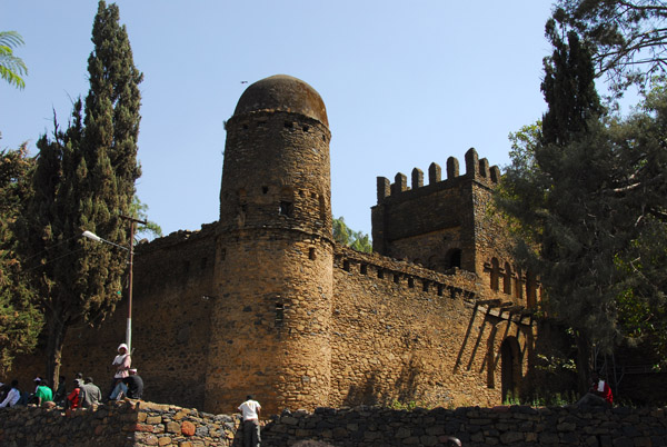 NW corner tower of Bakaffa's palace seen from outside the walls