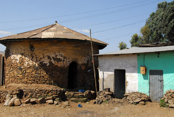Old round stone hut west of the Royal Enclosure, Gondar