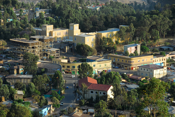 Downtown Gondar from the Goha Hotel