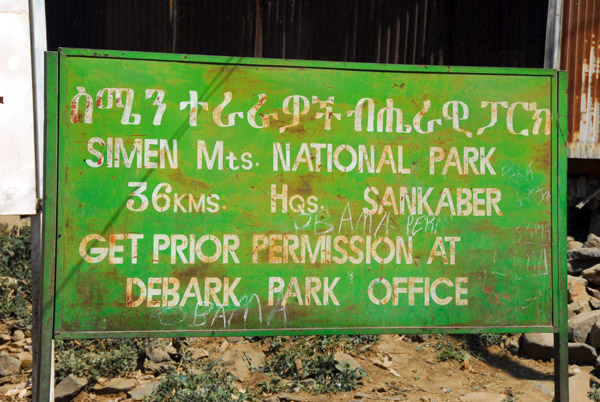 Get your Simien tickets, guide and scout before leaving Debark
