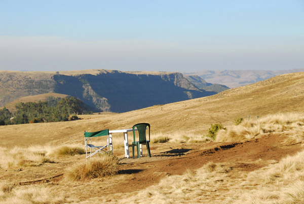 Site of our evening sundowners behind the Simien Lodge
