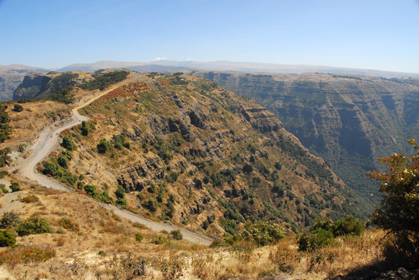 The park road leading to Sankaber, Simien Mountains