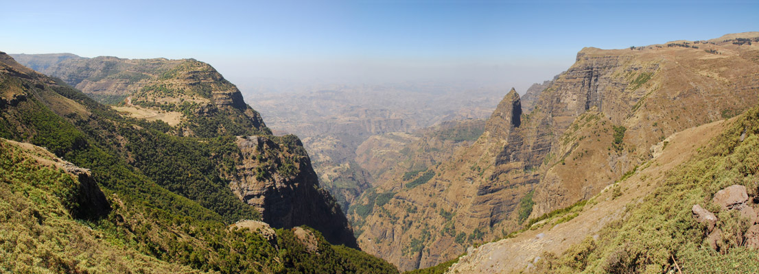 Panorama from the park road above the Geech Abyss