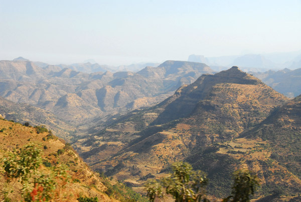 The rugged landscape we had seen from atop the Simien Escarpment