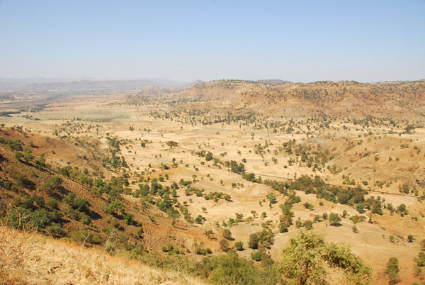 The first bit of flat land north of the Simien Mountains