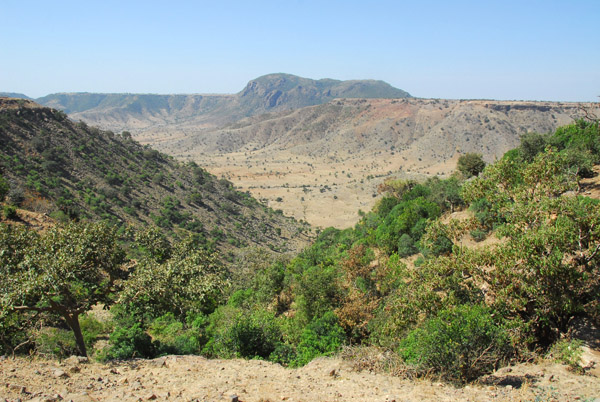 Landscape looking west from the Axum road