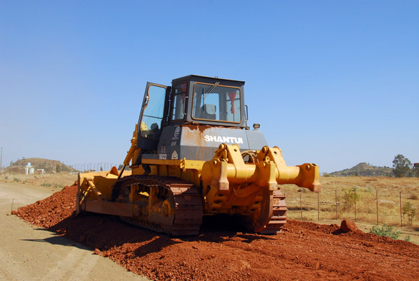 Chinese road building equipment outside Shire